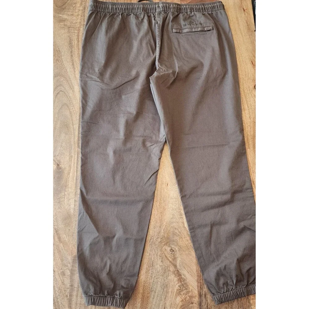 Psycho Bunny Pants Mens XL Green Jogger Elastic Waist Logo Skull Stretch Casual